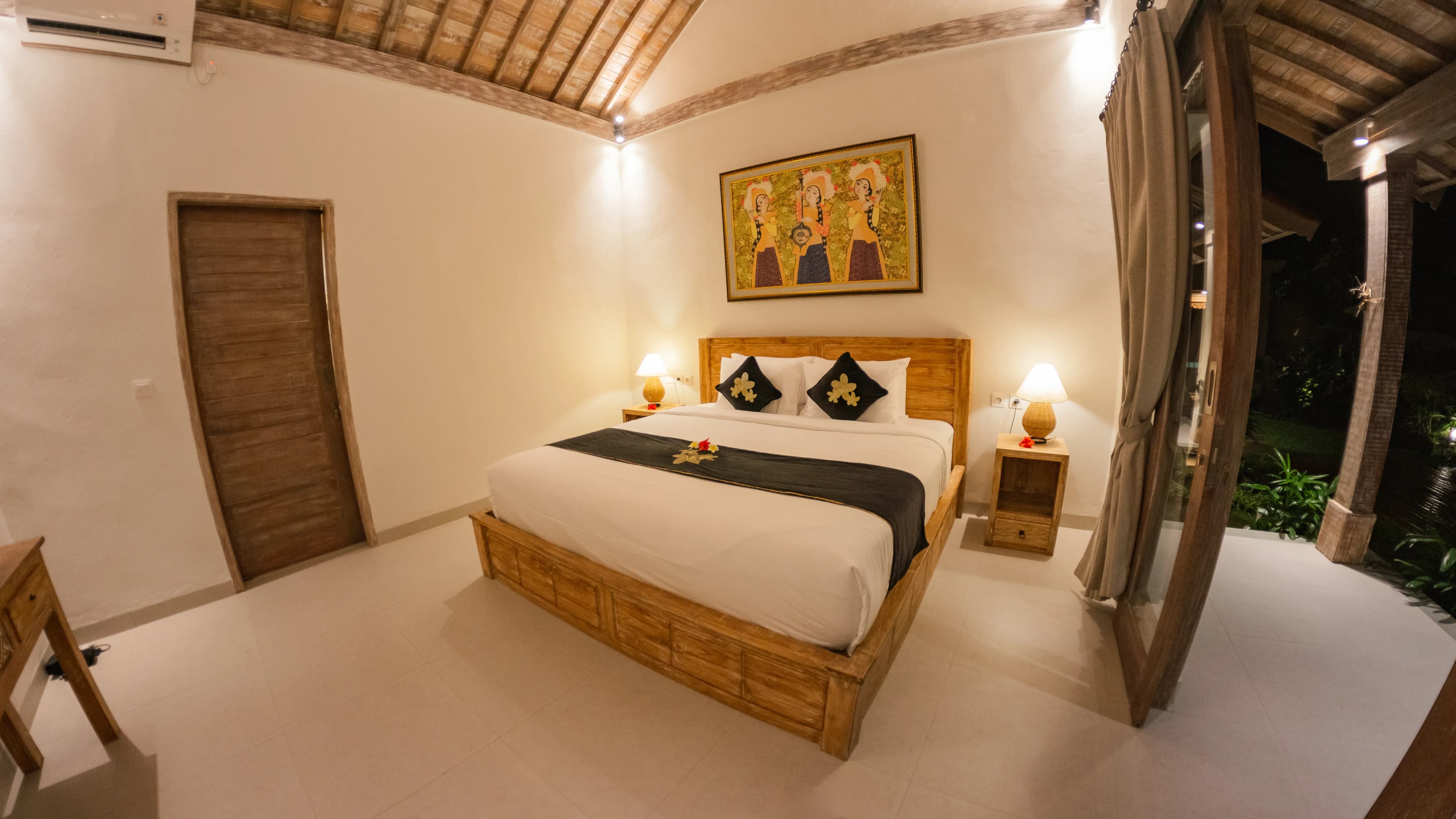 Bedroom connected to private bathroom