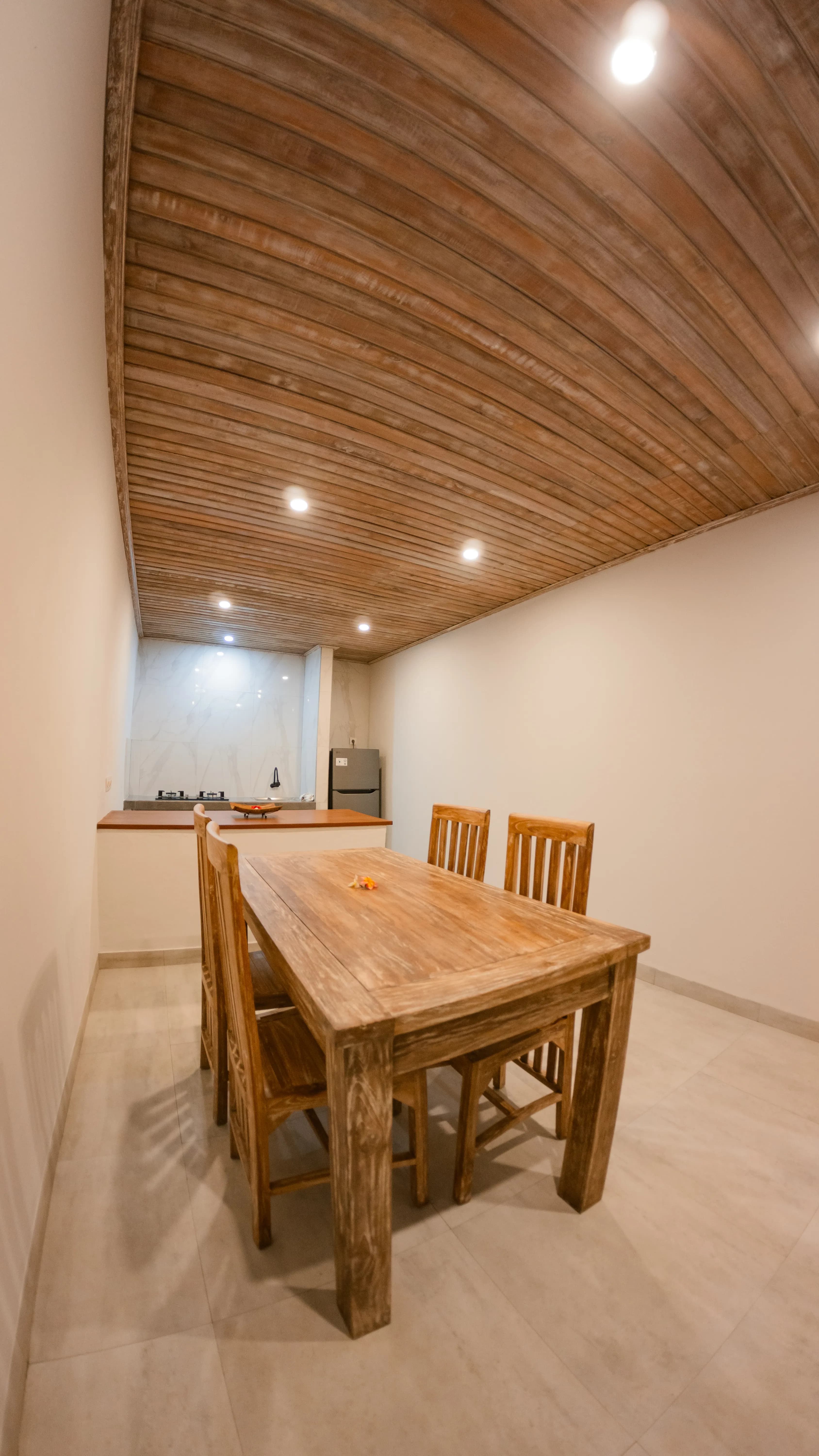 Kitchen and dining space overview