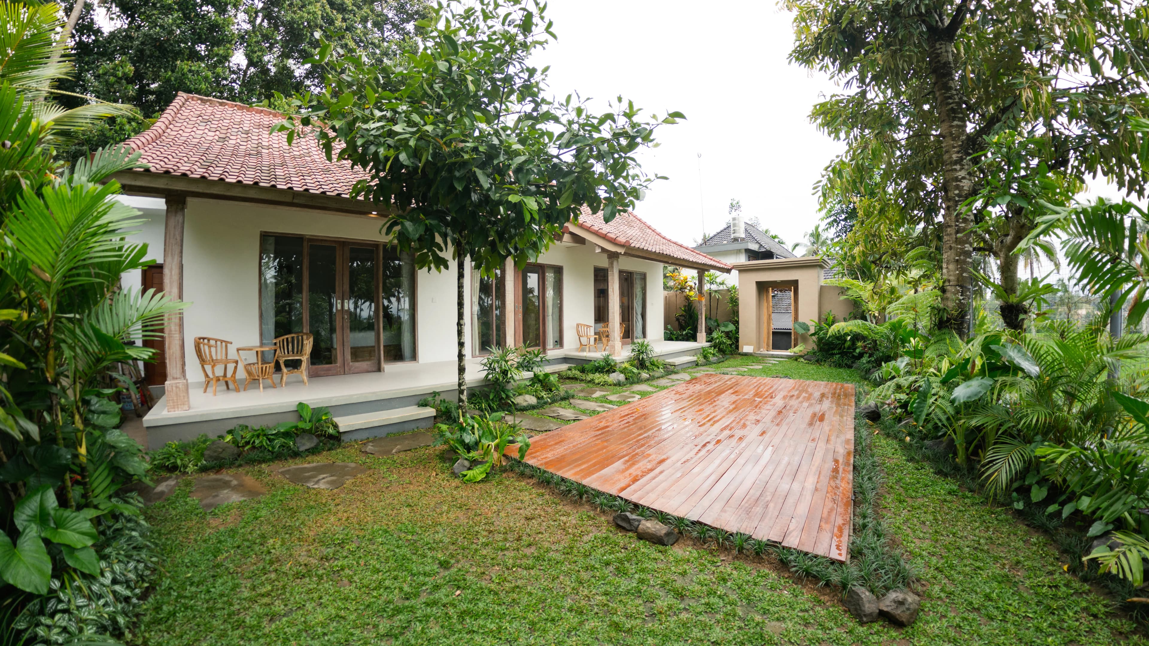 Garden view villa surrounded by tropical plants – Wana Jiwa Ubud Nature Escape