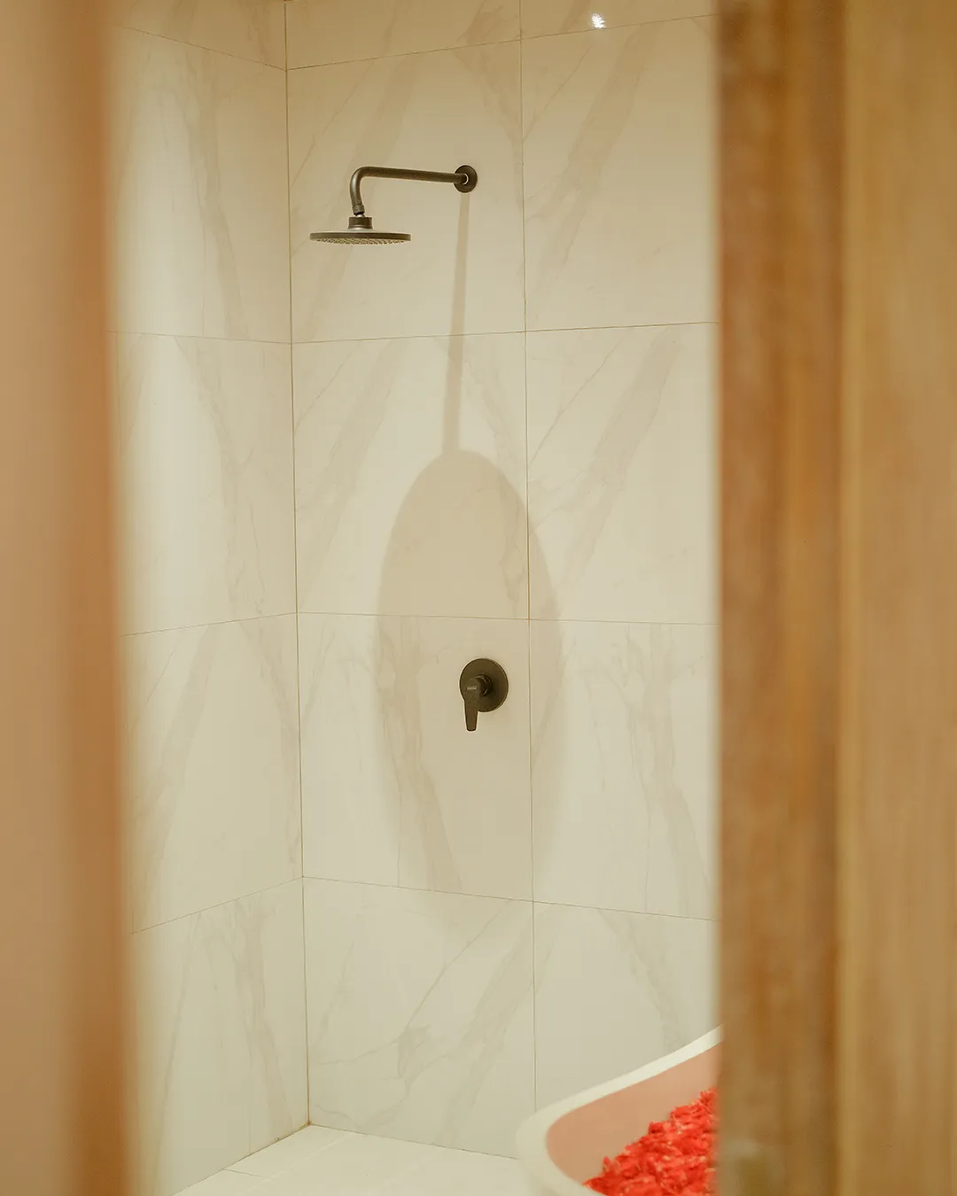 Elegant bedroom interior with soft natural light in Bali