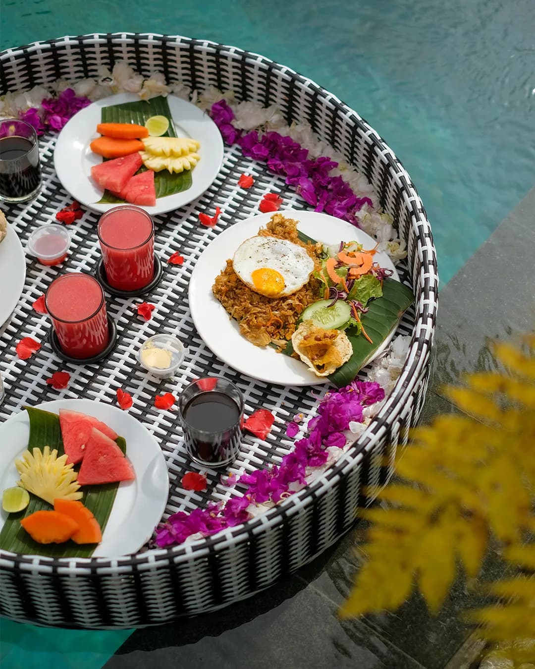 Private garden area with tropical landscaping in Ubud