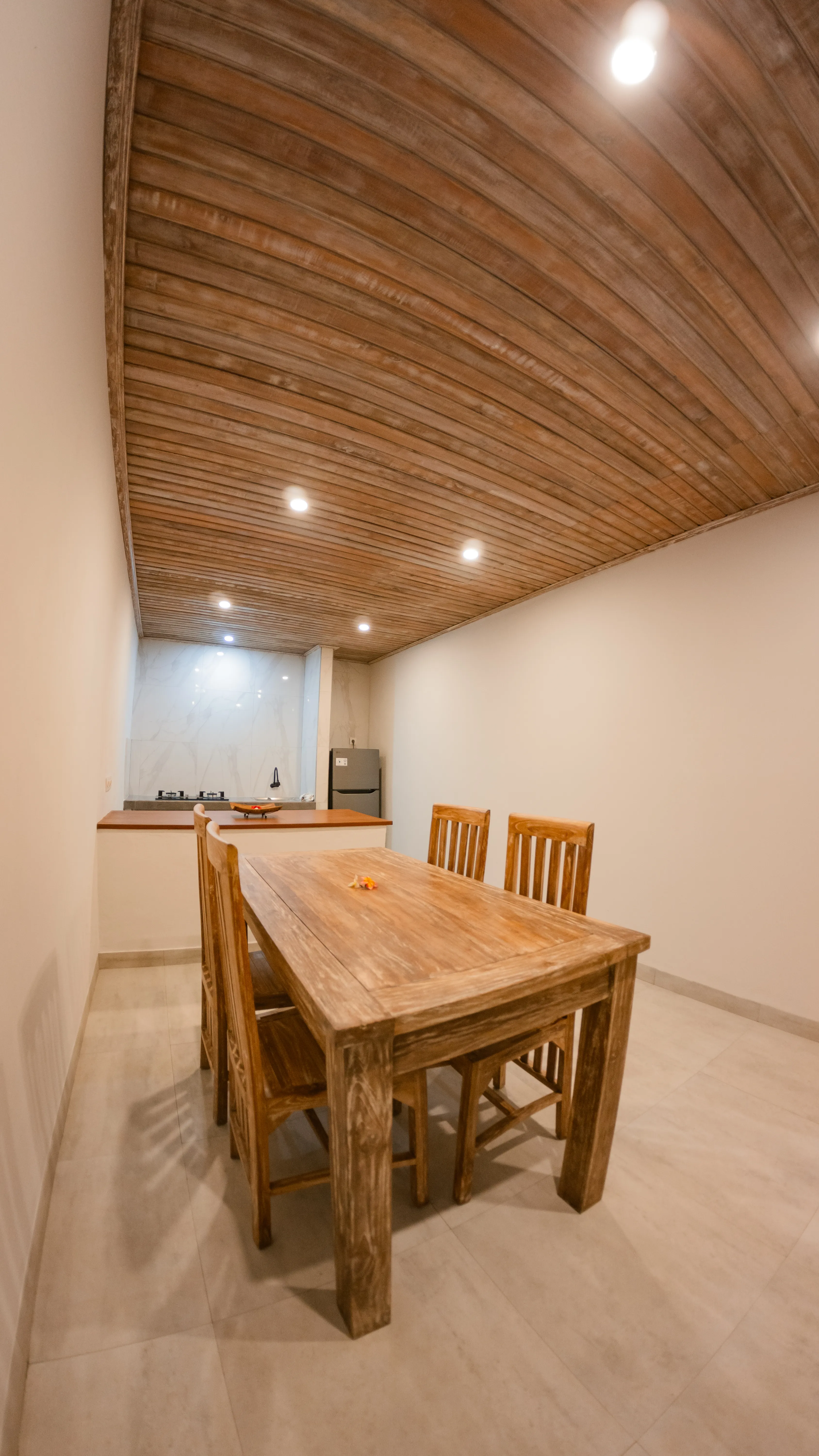 Kitchen and dining space overview